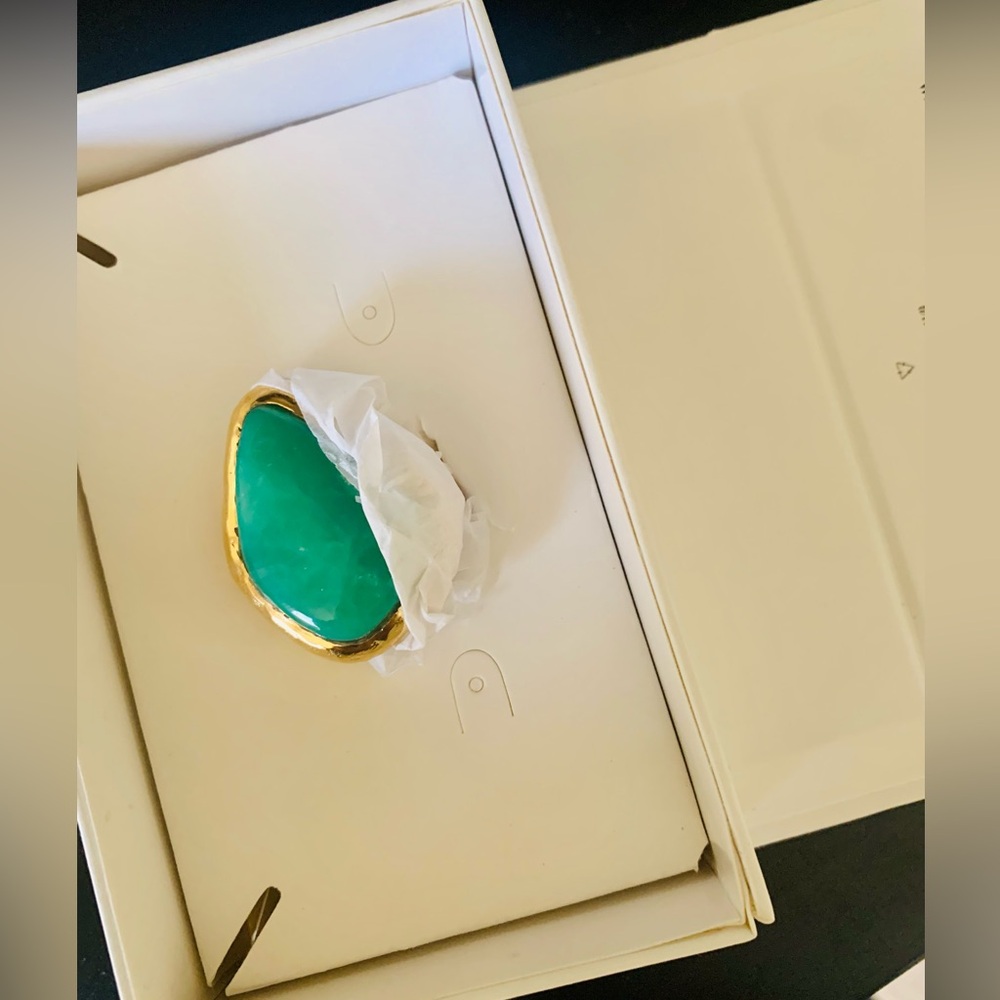 🆕✨ CHRYSOPRASE STONE RING in Joshua Tree 💚 - Picture 3 of 16